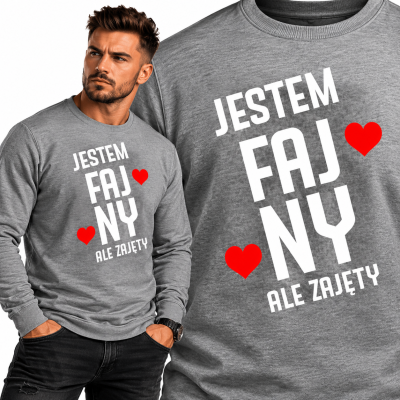 LONGSEEVE ŚMIESZNY FAJNY ALE ZAJETY NAPIS BIAŁY